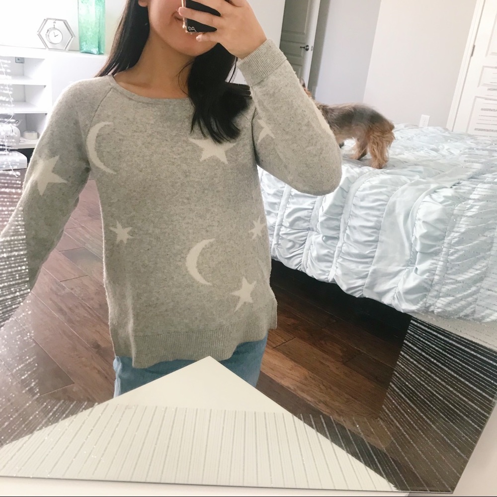 Ann Taylor Star Gray Sweater